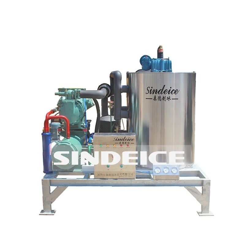 SINDEICE Direct Factory Supply Good Price 1 Ton Seawater Flake Ice Machine For Boat