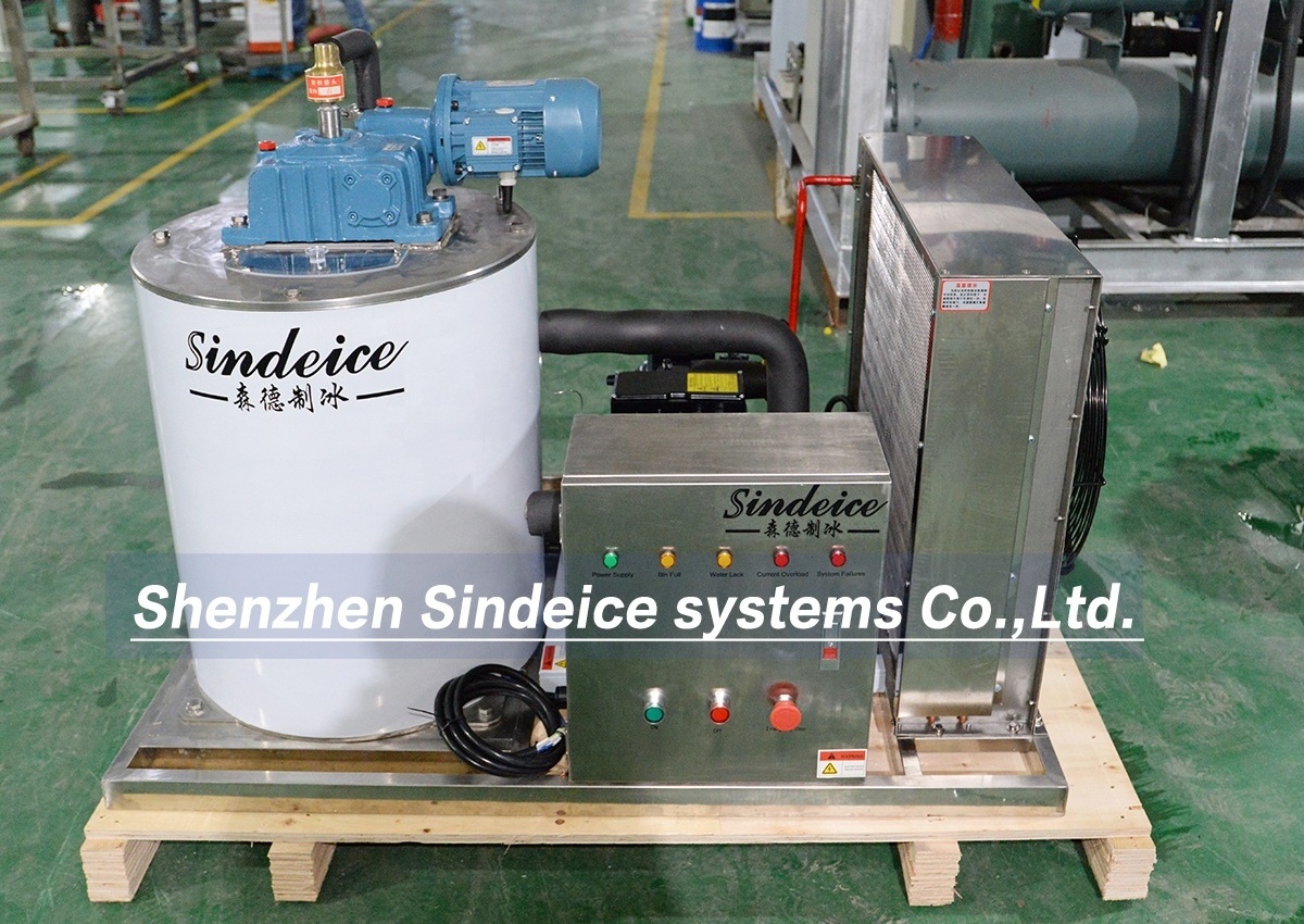 SINDEICE Manufacturer Directly Supplying 1 T Seawater Flake Ice Machine For Boat