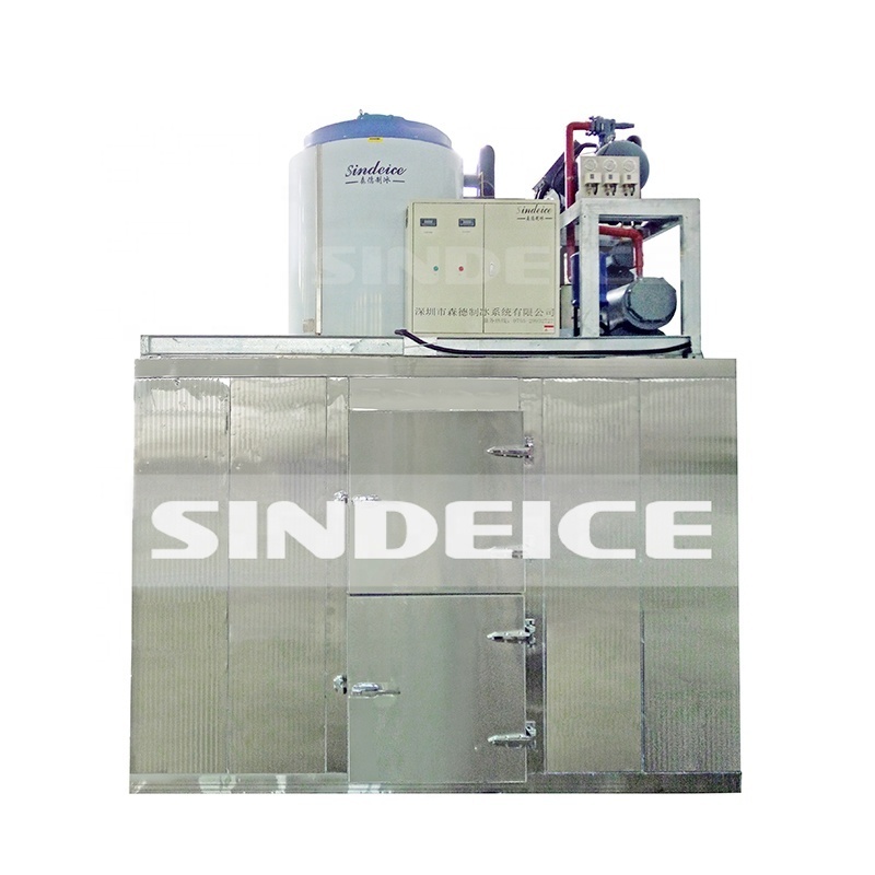 SINDEICE hot sale wholesale ice maker machine/ice flake machine maker 10t for Tunisia slaughter processing meat cooling