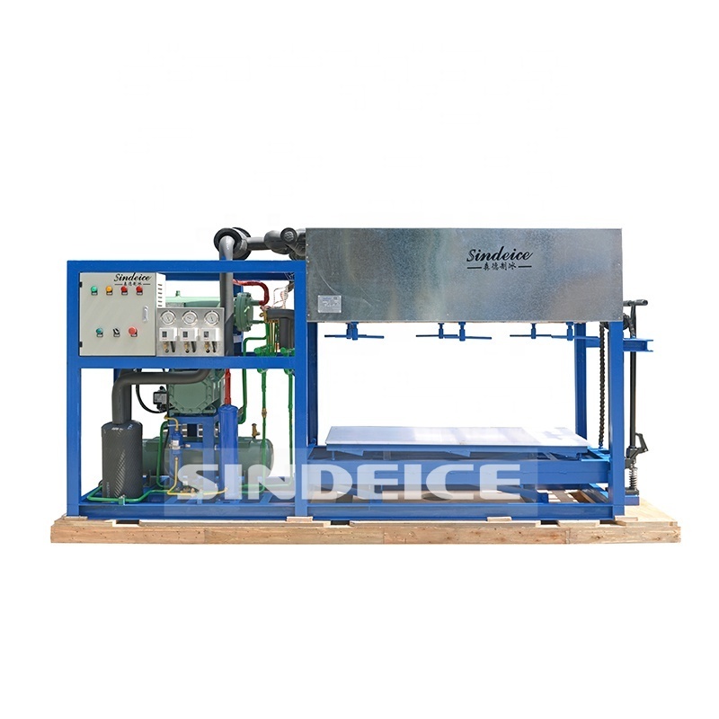 sindeice 2021 china new 1ton per day industrial ice block making machine for ice factory fishery food processing cooling