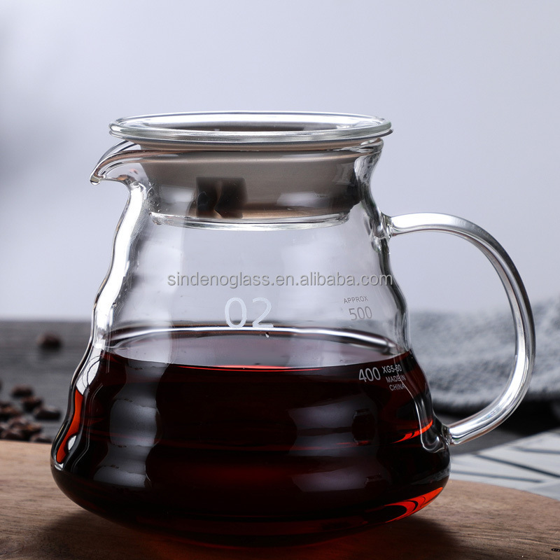 600ml Pour Over Glass Coffee Server Pot Brewer Barista Percolator Carafe Drip Coffee Pot