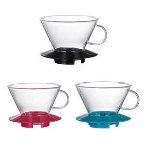 Glass Coffee Filter Cup Glass Coffee Funnel Colorful Coffee Dripper