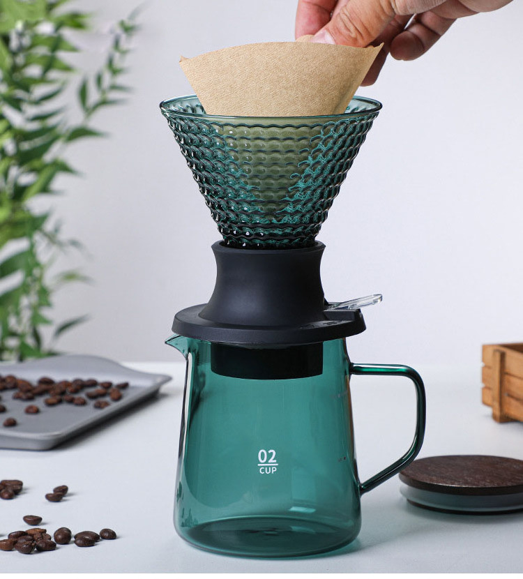 400ml 600ml Color Glass Coffee Carafe Glass Coffee Pot Glass Coffee Server