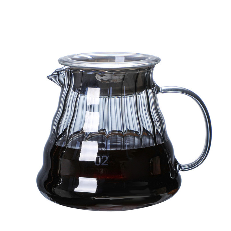 New Hand Drip Glass Coffee Pot Coffee Dripper 600ml Coffee Server With Funnel