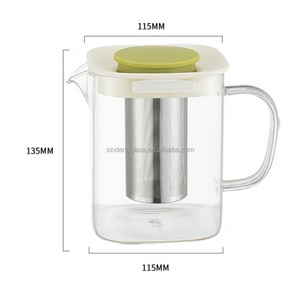 Heat Resistant 850ml Glass Teapot Factory Glass Kettle Tea Pot With Infuser