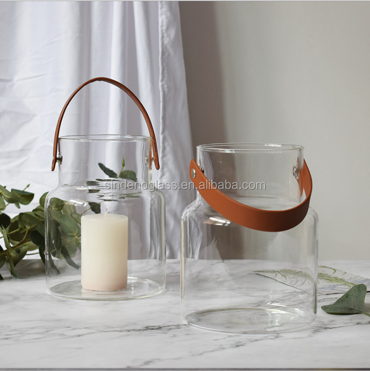 Home Decorative Multi-function Clear Round Cylinder Glass Vases