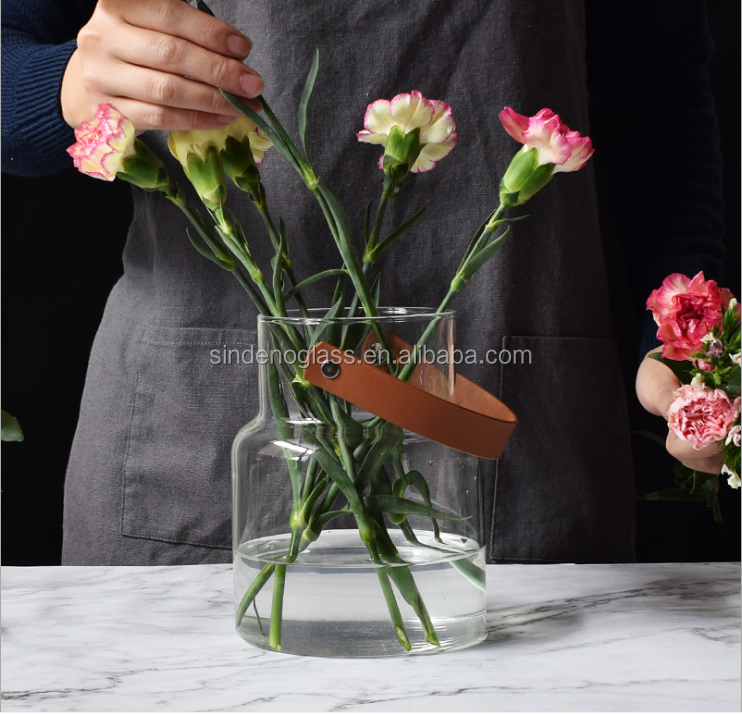 Home Decorative Multi-function Clear Round Cylinder Glass Vases