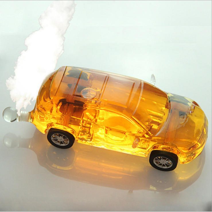 Borosilicate Clear Car Shaped Glass Whisky Decanter Car Shape Glass Alcohol Bottle