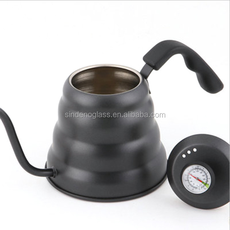 Pour Over Gooseneck Drip Kettle Brewing Stainless Steel Coffee Kettle With Thermometer