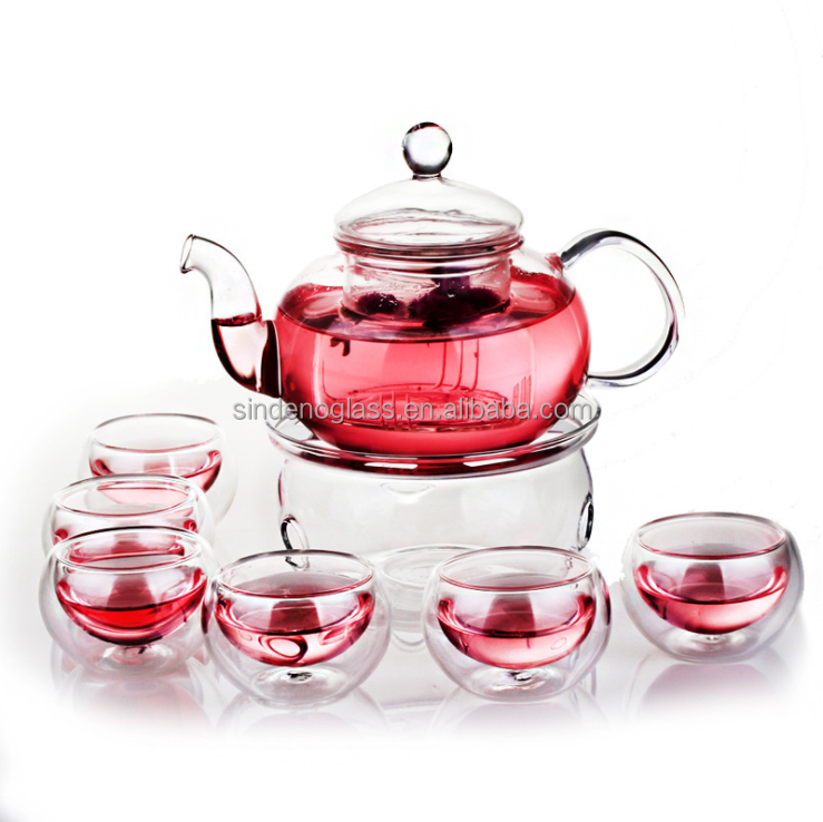 400ml 600ml 800ml 1000ml  High Borosilicate Glass Teapot With Strainer Flower Pot Glass Tea Pot With Infuser