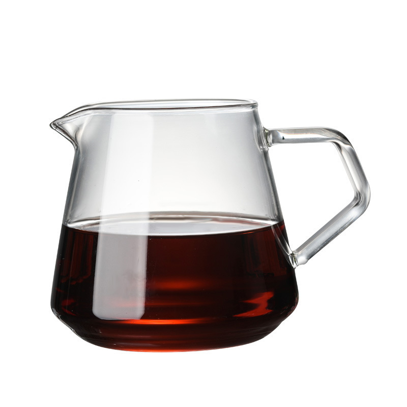 Glass Coffee Server Pour Over Coffee Decanter 400ML 650ML Transparent Glass Coffee Pot