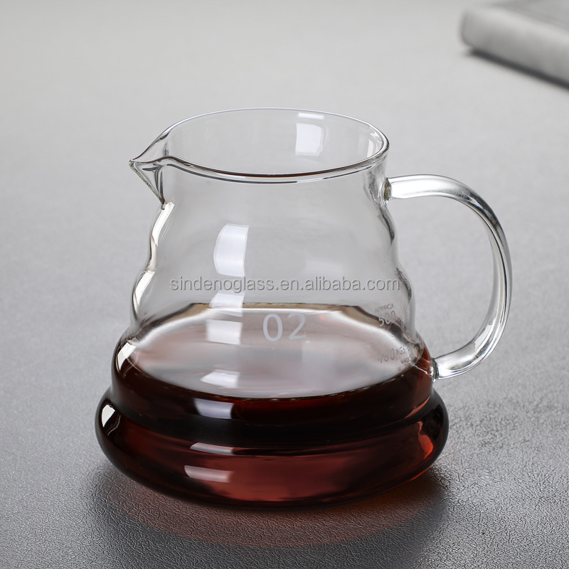 600ml Pour Over Glass Coffee Server Pot Brewer Barista Percolator Carafe Drip Coffee Pot