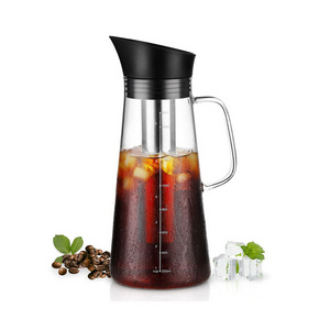 1200ml 1500ml Cold Brew Coffee Maker With Stainless Steel Drip Filter Coffee Dripper Pot Glass Pitcher