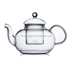 400ml 600ml 800ml 1000ml  High Borosilicate Glass Teapot With Strainer Flower Pot Glass Tea Pot With Infuser