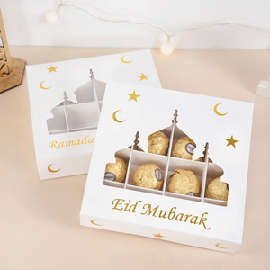 eid mubarak ramadan festival decorations candy sweet chocolate cake nut macaron baklava packaging gift favor box with 16 slot