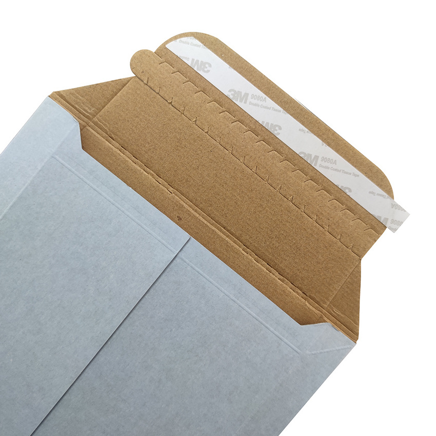 Custom Printed Flat A4 A5 document paper transport envelope handmade paper envelope bag with Zip Lock Peel off Closure