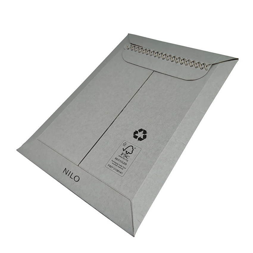 Custom Printed Flat A4 A5 document paper transport envelope handmade paper envelope bag with Zip Lock Peel off Closure