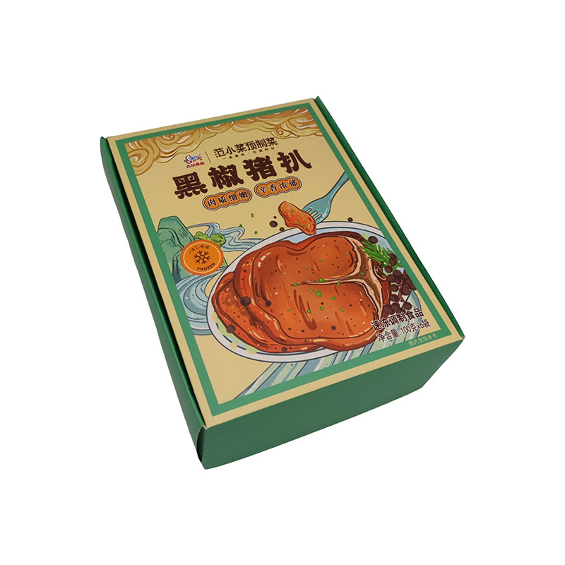 Packaging Box Manufacturer Paper Box For Packing Kids Snacks Pork Chop Display Box Suppliers