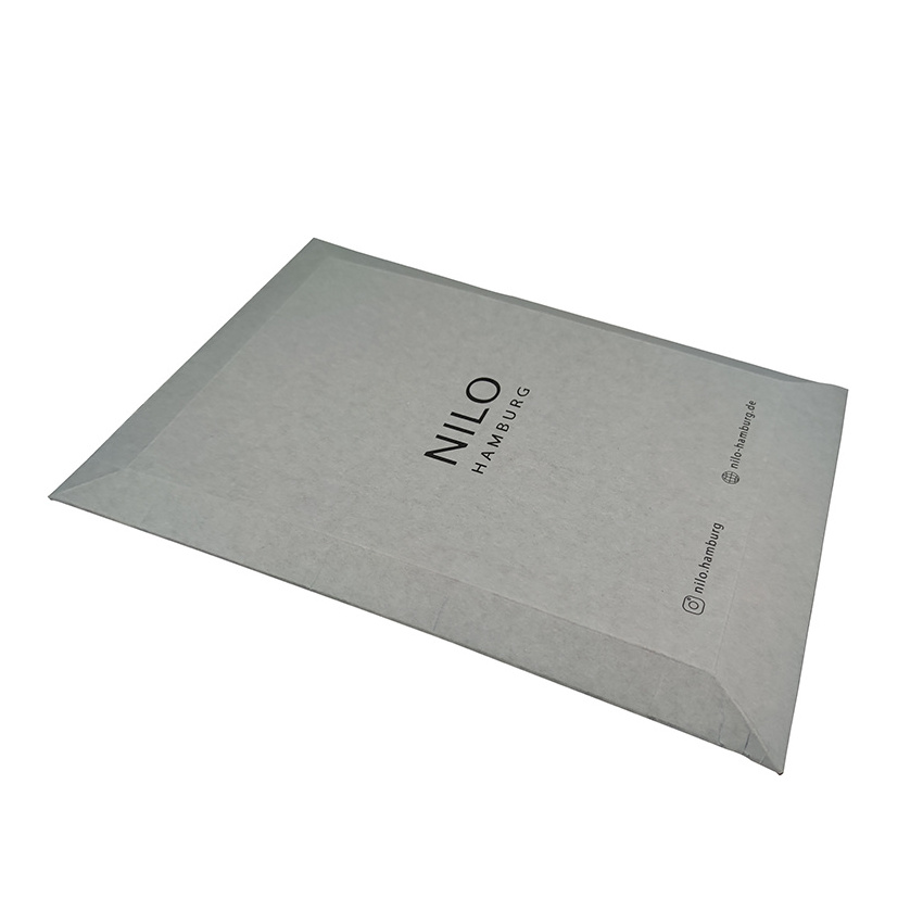 Custom Printed Flat A4 A5 document paper transport envelope handmade paper envelope bag with Zip Lock Peel off Closure