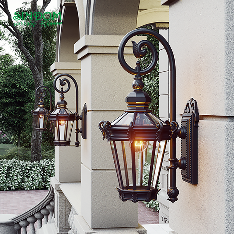 Sindom Classic Cast Aluminium Outdoor Waterproof Decorative Wall Light