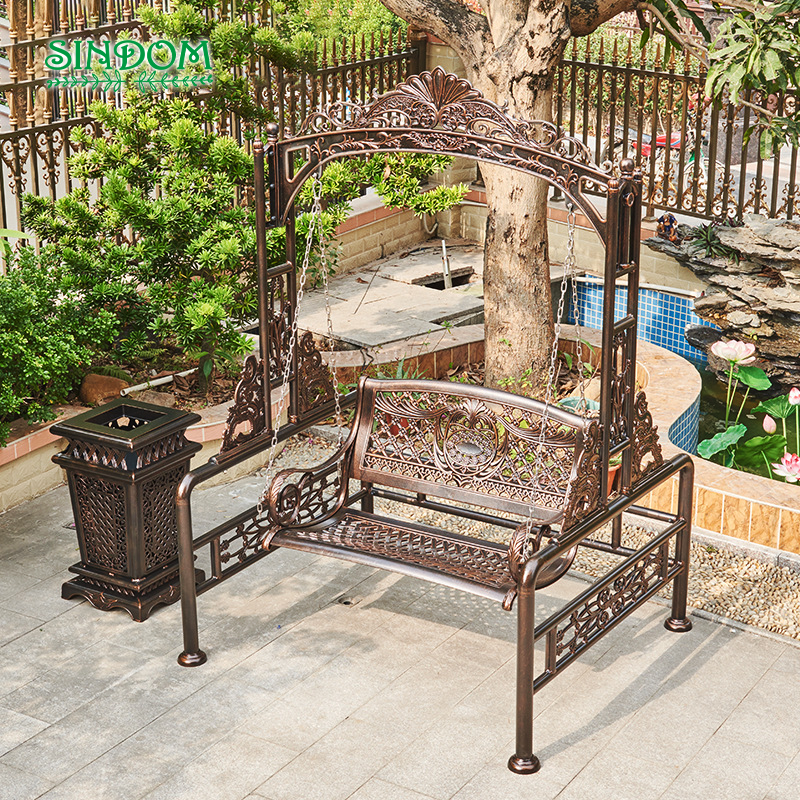 Sindom Outdoor Courtyard Cast Aluminium Patio Hanging Swing Chair