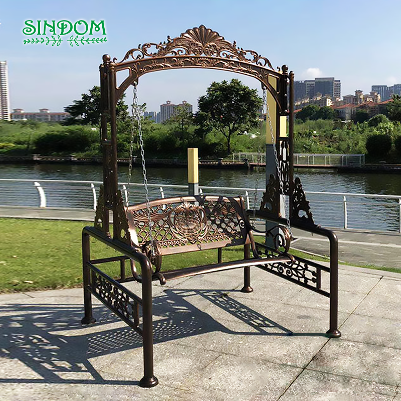 Sindom Outdoor Courtyard Cast Aluminium Patio Hanging Swing Chair