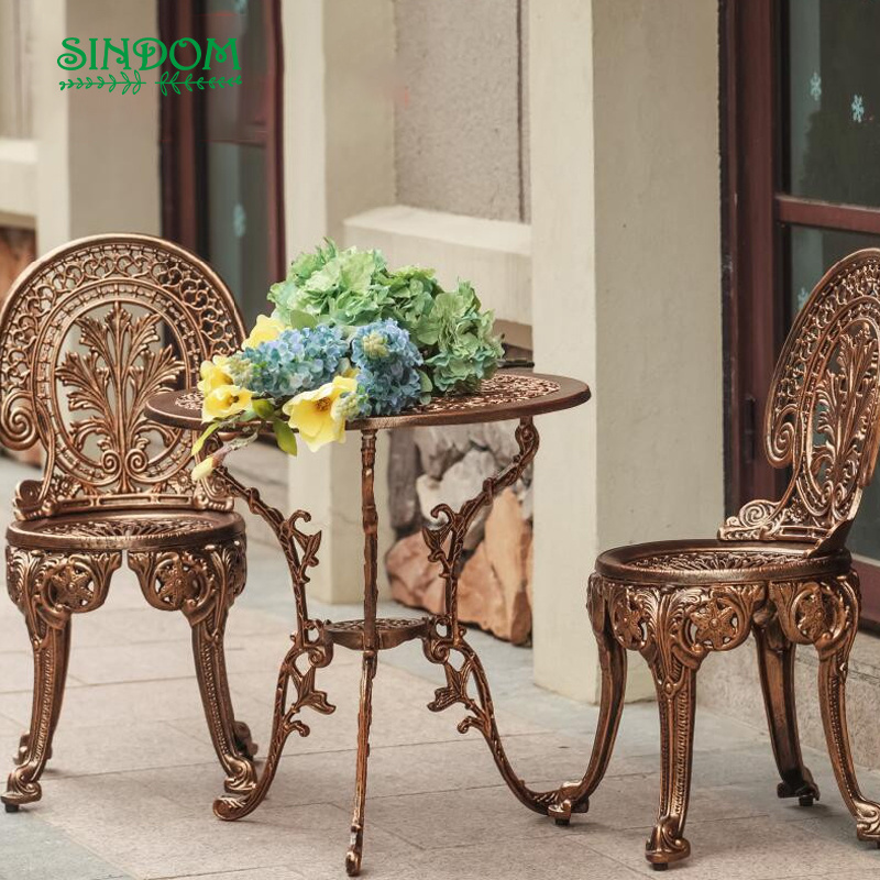 Hot Sale Garden Furniture Outdoor Cast Aluminium Table Chairs Set for Patio