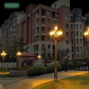 European E27 Aluminum Project Garden Post Lamp Rustproof Outdoor Led Pole Light