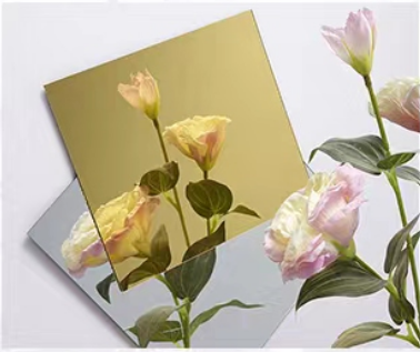 Mirror acrylic panel 0.65 mm 0.8 mm 1 mm ultra-thin mirror with adhesive for wall decoration wholesale mirror acrylic plate