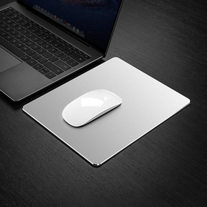 Hard Silver Metal Aluminum Mouse Pad Mat Smooth Magic Double Side Mouse Mat Waterproof Fast and Accurate Control Mousepad