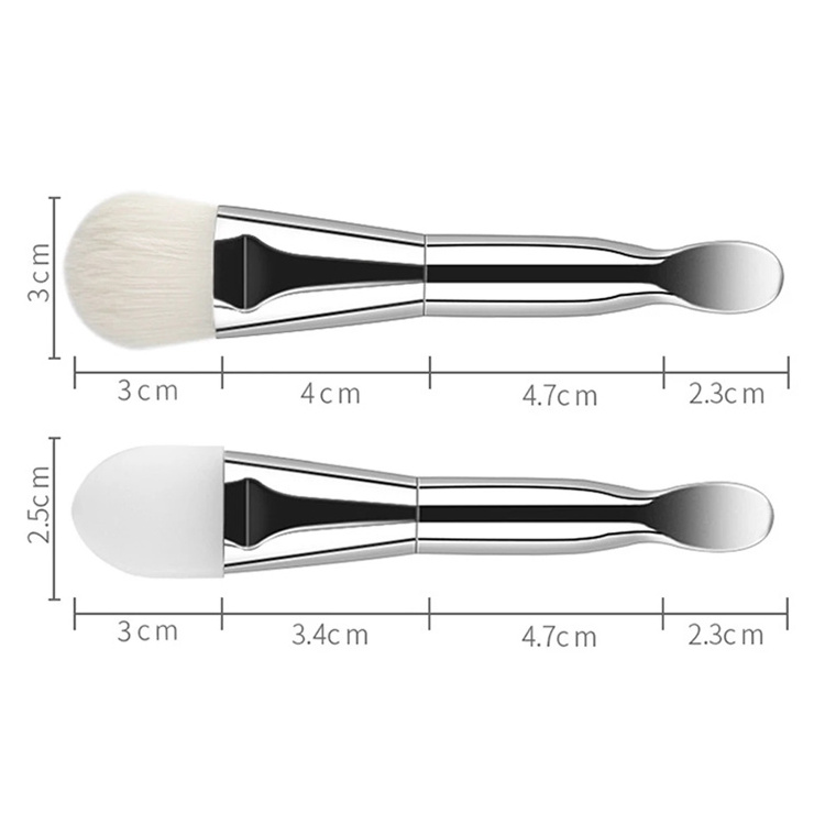 Makeup Brush Mask Foundation Clay Brush Double Head With Spoon Facial Mask Brush