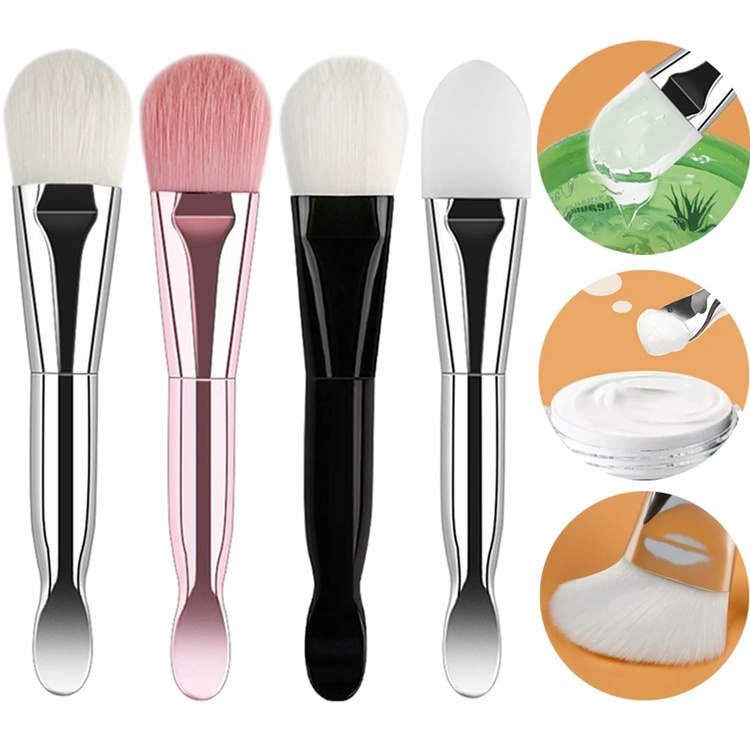 Makeup Brush Mask Foundation Clay Brush Double Head With Spoon Facial Mask Brush