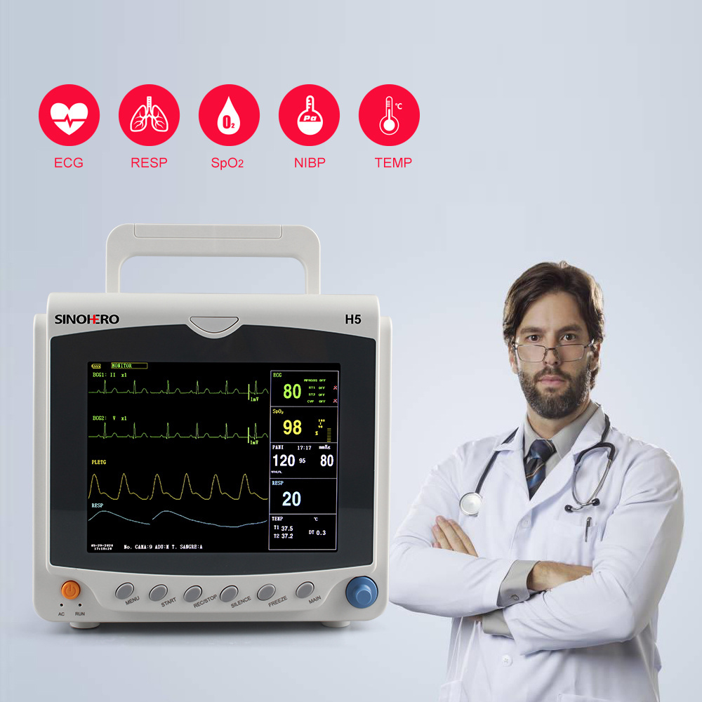 Icu Medical Hospital Equipments H5 Ce Approved Ambulance Multi-parameter Patient Monitor