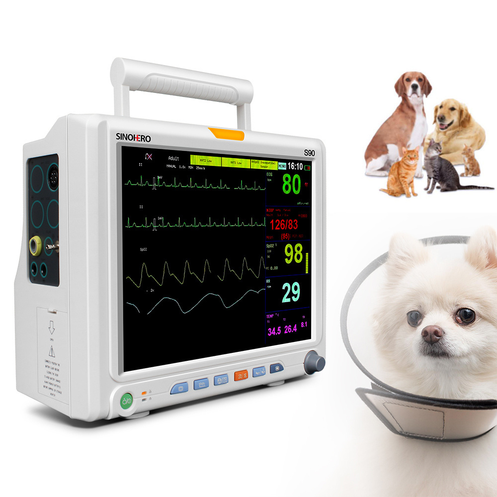 SINOHERO S90-Vet Veterinary Equipment High Precision Professional Veterinary Monitor With Nellcor Spo2