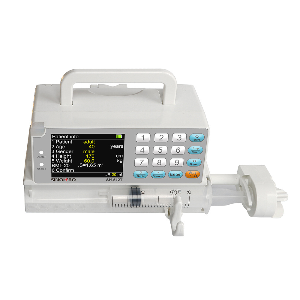 Portable High Precision One Channel Electric Syringe Pump TCI Infusion Pump with CE Quality Certification