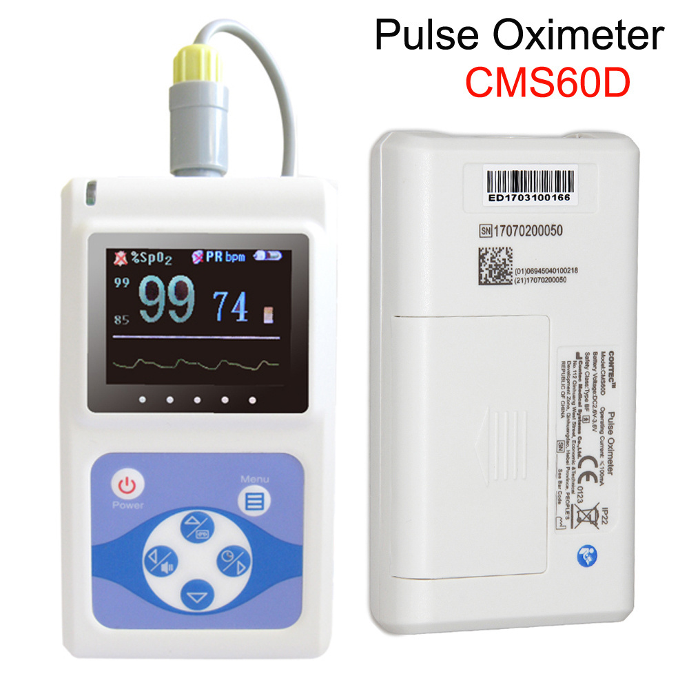 CMS60D with Adult Paediatric Neonatal SPO2 Probe PC Software Handheld fingertip pulse Oximeter