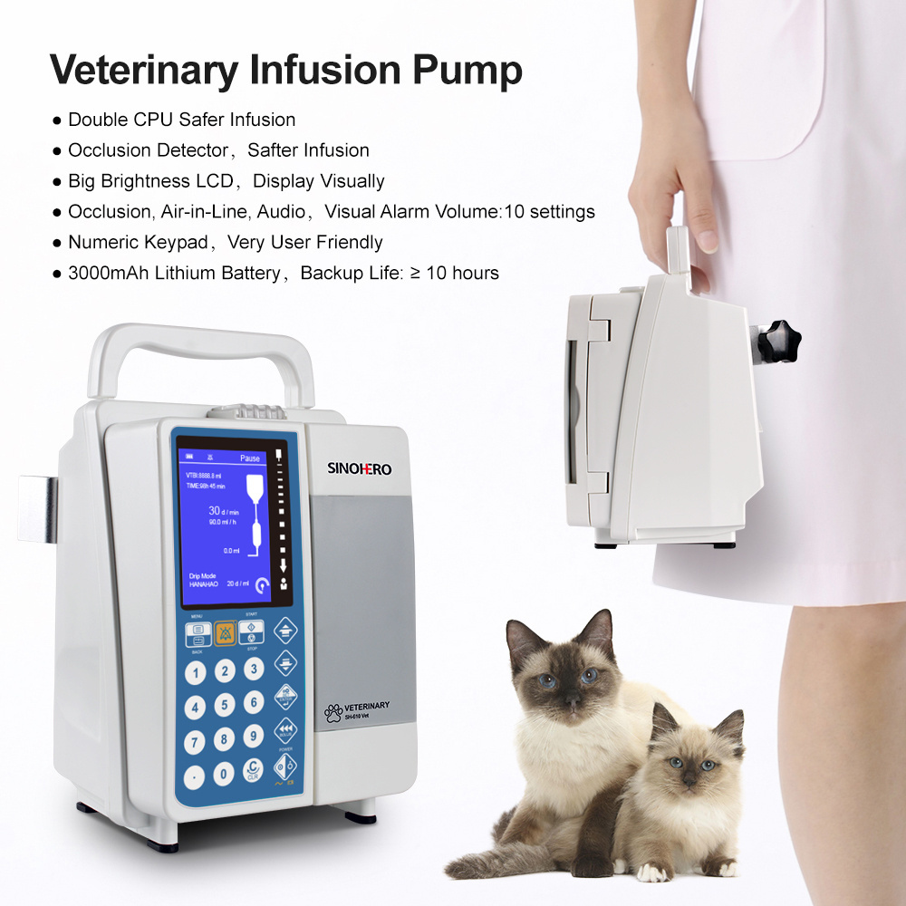 Portable Automatic Infusion Pump Electronic IV Syringe for Both Human Animal Use Medical Fluid Infusion Equipment CE Certified