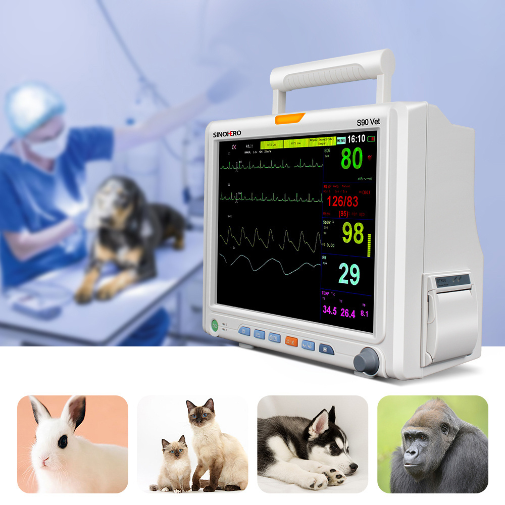 SINOHERO S90-Vet Veterinary Equipment High Precision Professional Veterinary Monitor With Nellcor Spo2