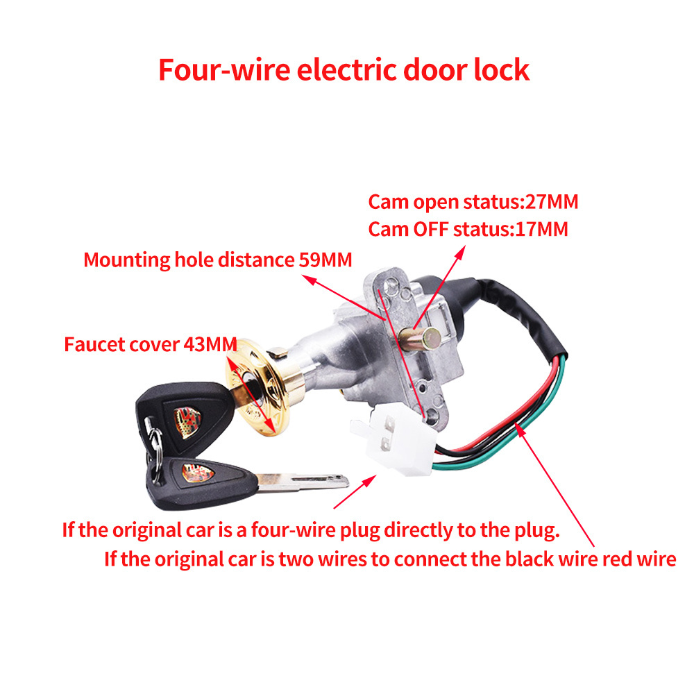 electric motorcycle scooter ignition key power switch lock set for Two-wheeled vehicle