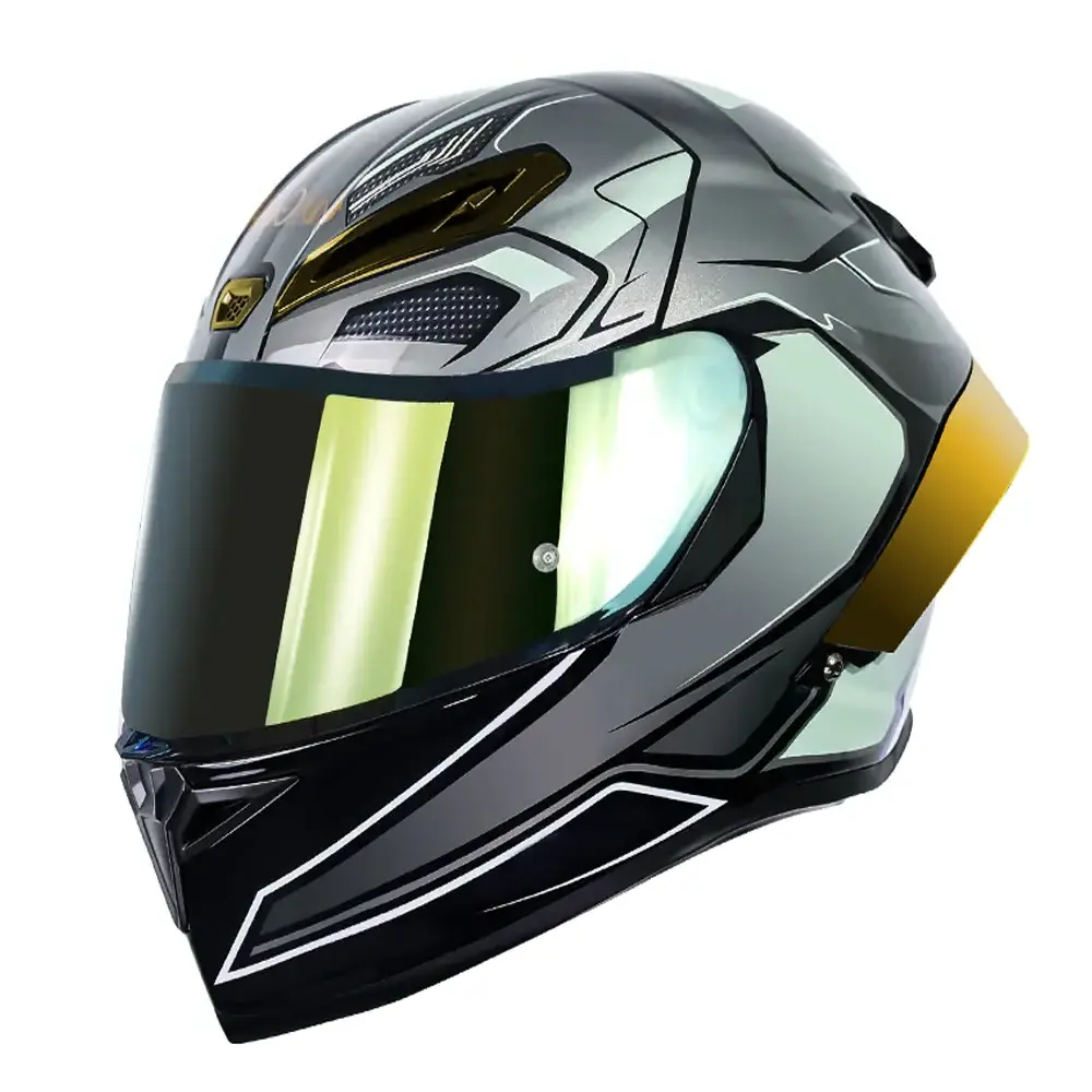 Custom iron man visor headphones smart With Long Tail full face intercom bluetooth built in Motorcycle Helmets