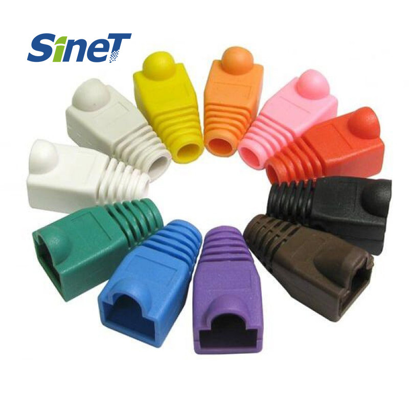 Wholesalers Best Price Rubber Boots For RJ45 Connectors Cat5e Cat6 Cat6A Networking Products Connector Boot