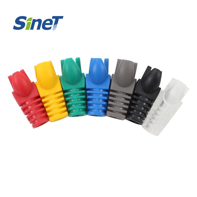 Wholesalers Best Price Rubber Boots For RJ45 Connectors Cat5e Cat6 Cat6A Networking Products Connector Boot