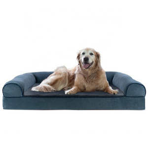 Sample Available Pet Bed Soft Woven Orthopedic Bolster Dog Bed Mat