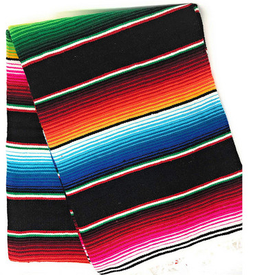 Sample Available extra large falsa material yoga multi color weaves bulk wholesale mexican blanket