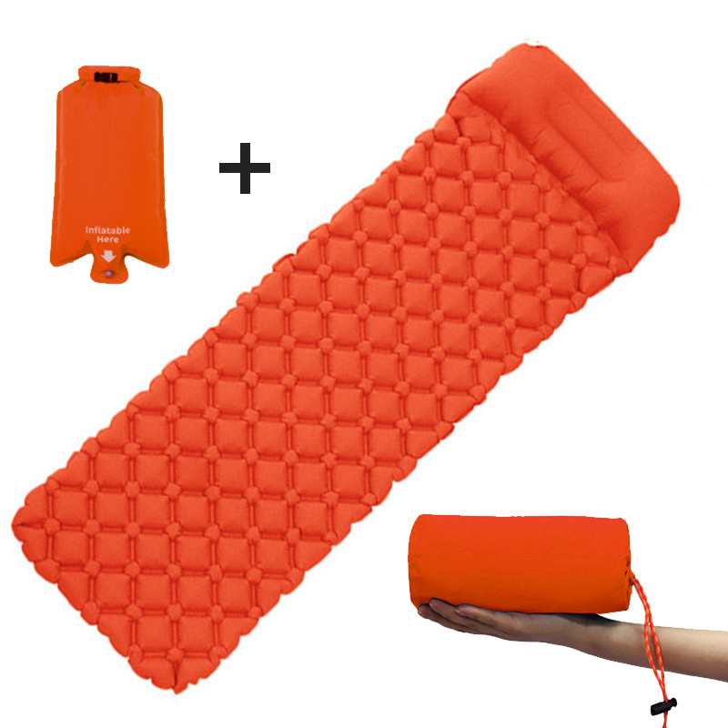 Outdoor Camping Mat Ultra-Light Self Inflatable Mattress Hiking Tent Mat Air Cushion Portable Sleeping Pad Waterproof Mattress