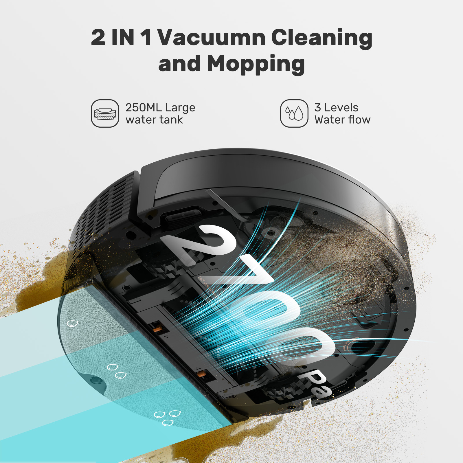 2023 Hot Sale 2-In-1 Cordless Sweeper With Built-In Vacuum Broom Mop Automatic Robotic Vaccum Cleaner Vacuum Smart For Mopping