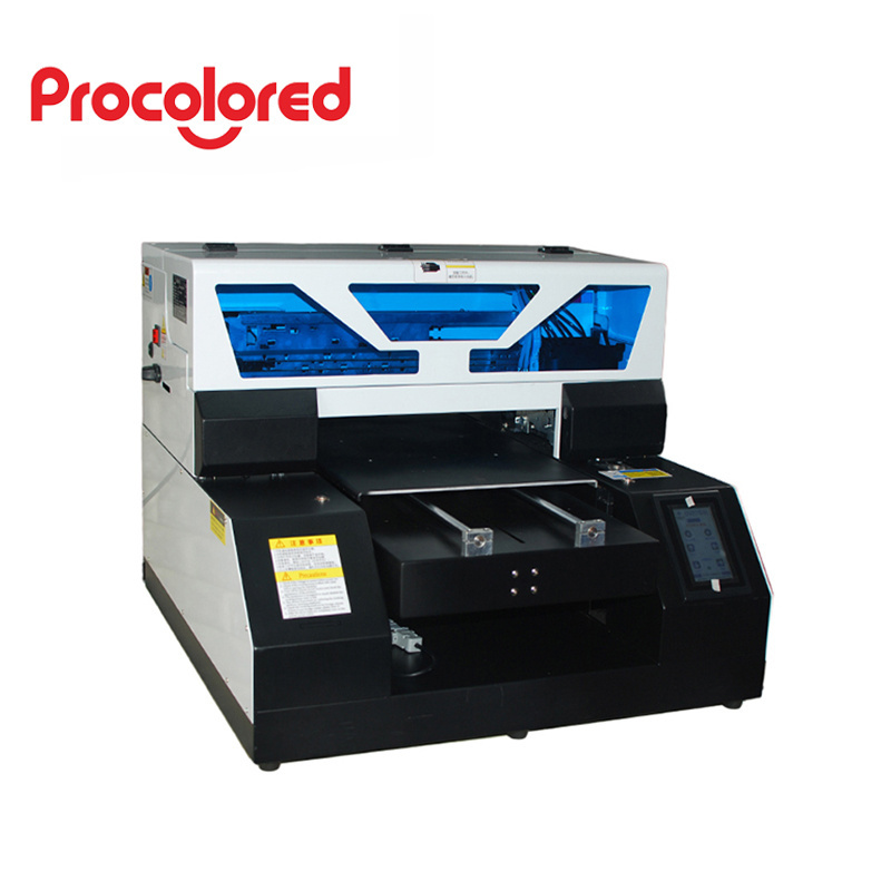 Procolored low price flatbed uv printer a4  plastic card printer credit business ID card license cd dvd printing machine