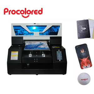 Procolored low price flatbed uv printer a4  plastic card printer credit business ID card license cd dvd printing machine