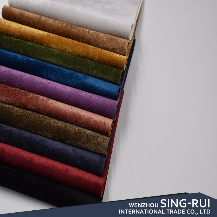 Autumn Winter 100% Polyester Suede Fabric Change Color Velvet Fabric For Shoes