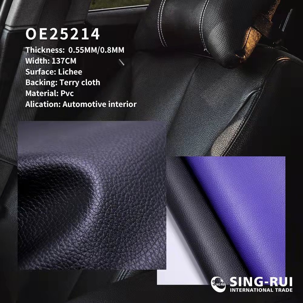 Nappa Material Rexine soft automotive Vinyls Fire Resistant Pvc Leather For Car Seat Covers